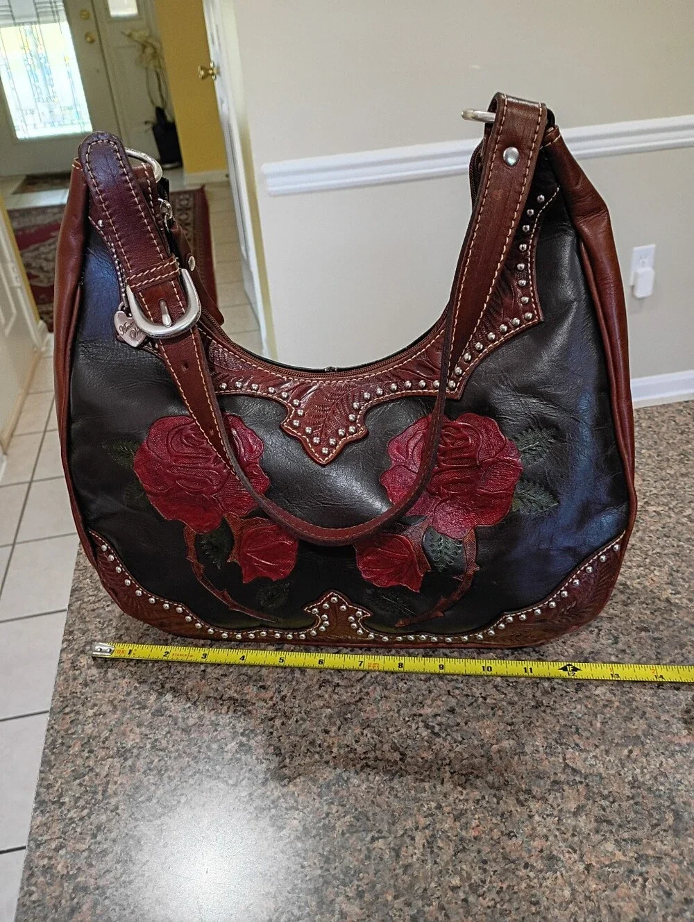 American West Genuine Leather Hobo Purse